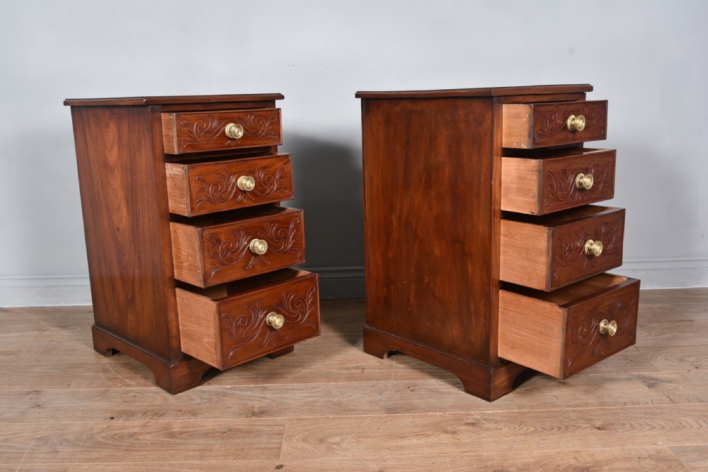 Pair of mahogany bedside chests of drawers  View VI