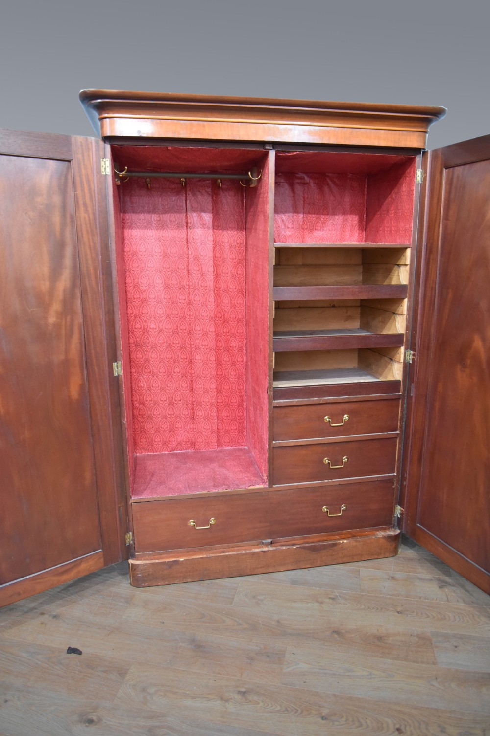 Victorian mahogany two door  wardrobe  View IV