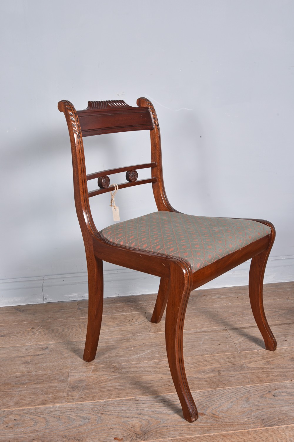 Regency style mahogany dining table and twelve chairs  View IV