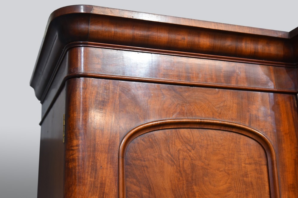Victorian mahogany brekfront triple wardrobe  View IV