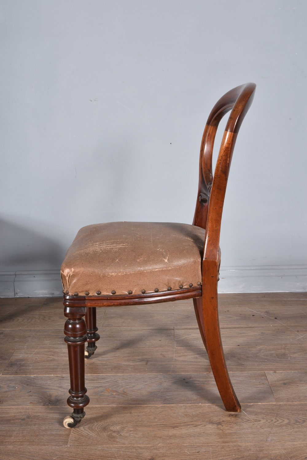 set of six Victorian mahogany dining chairs  View IV