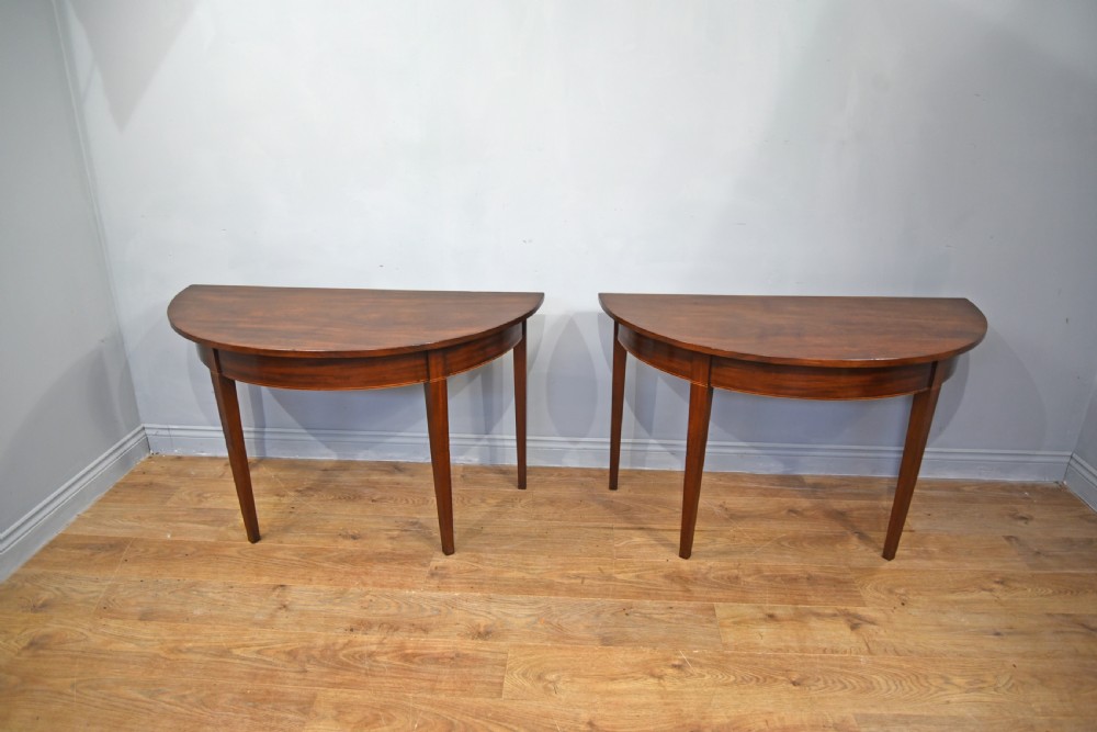 Pair of Georgian mahogany console tables 