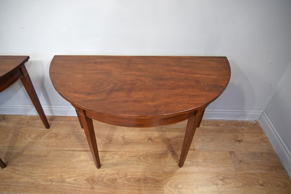 Pair of Georgian mahogany console tables  View III