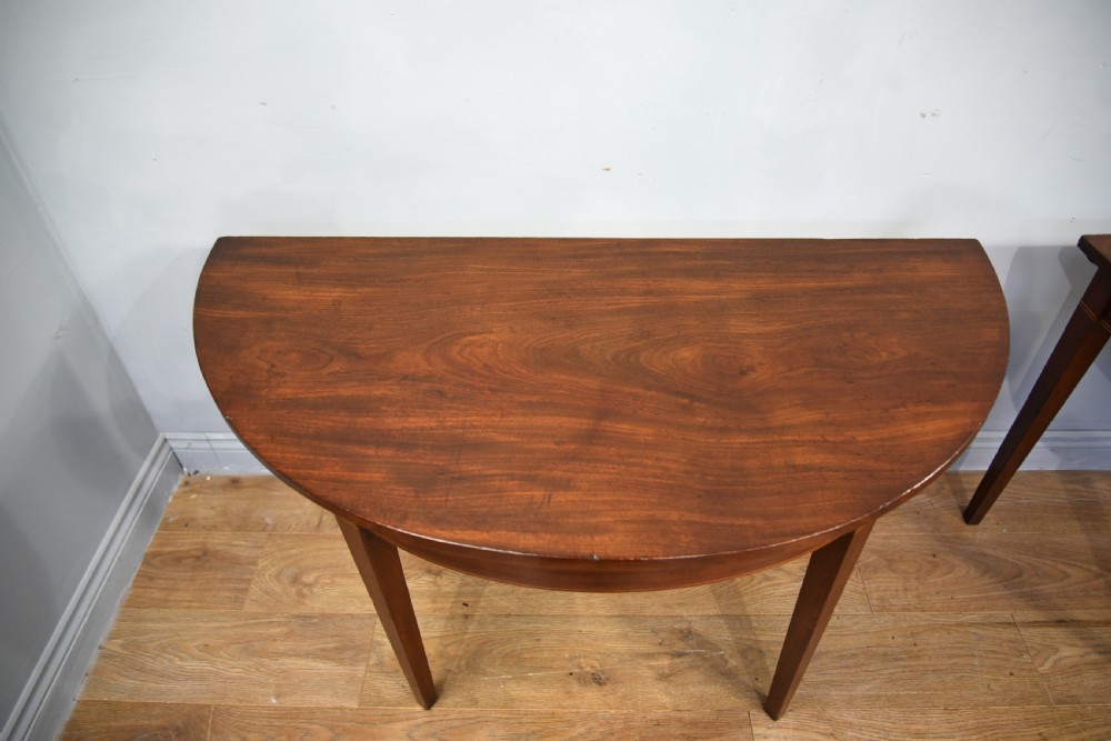 Pair of Georgian mahogany console tables  View IV