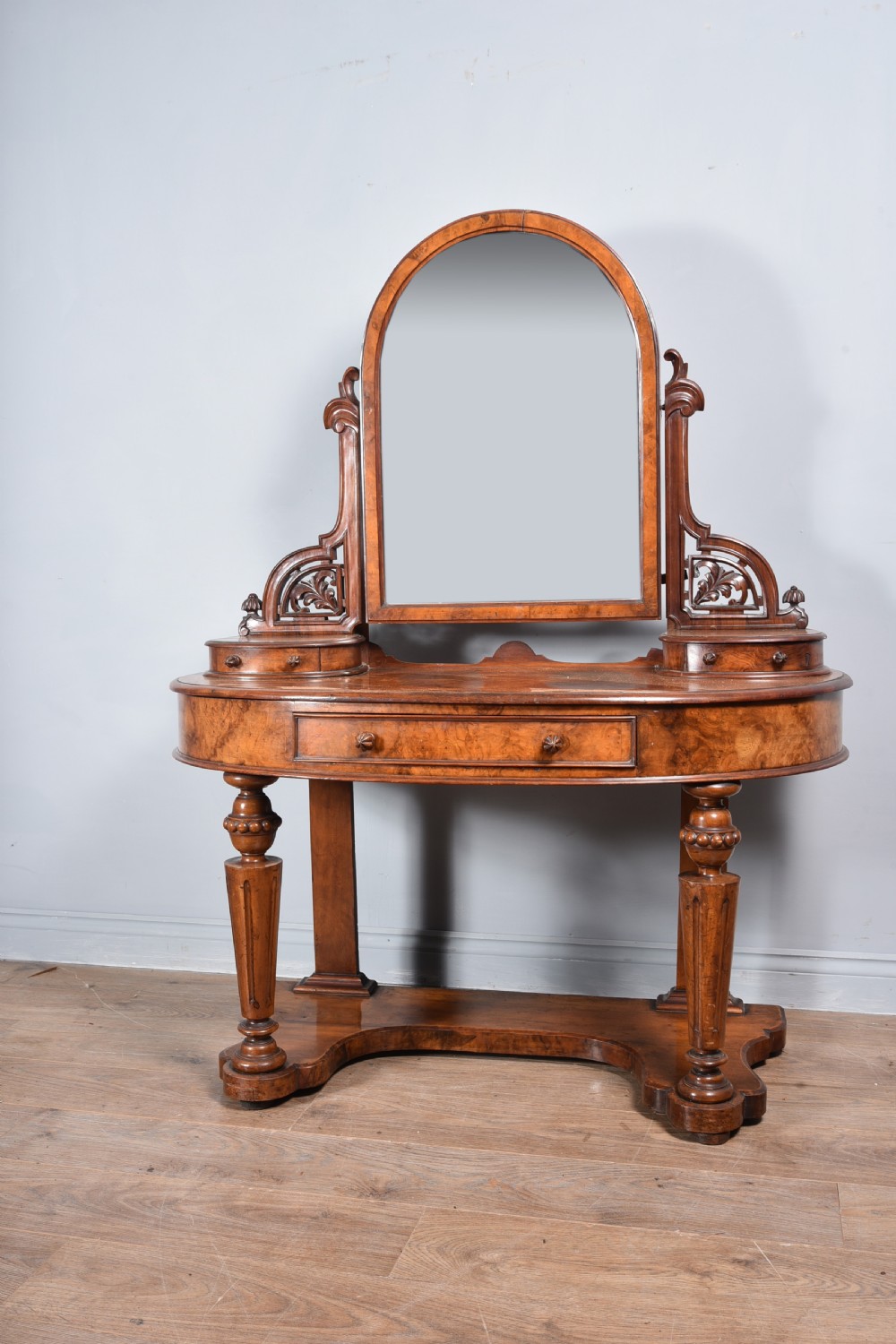 Victorian burr walnut Duchess dressing table 