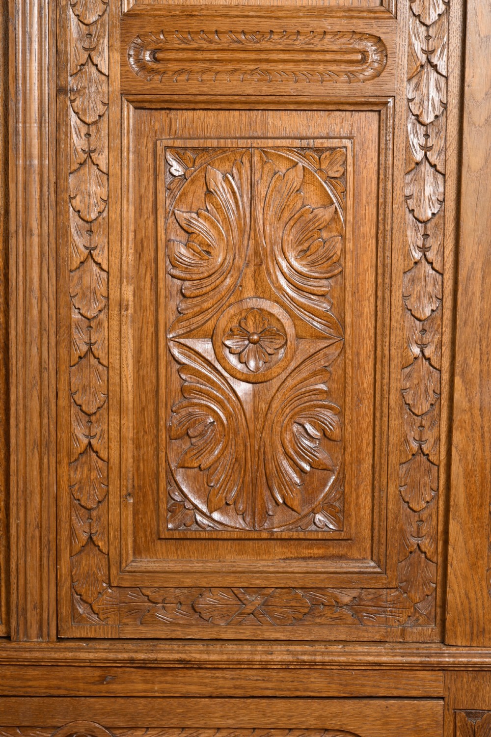 carved oak flat pack triple wardrobe  View VII