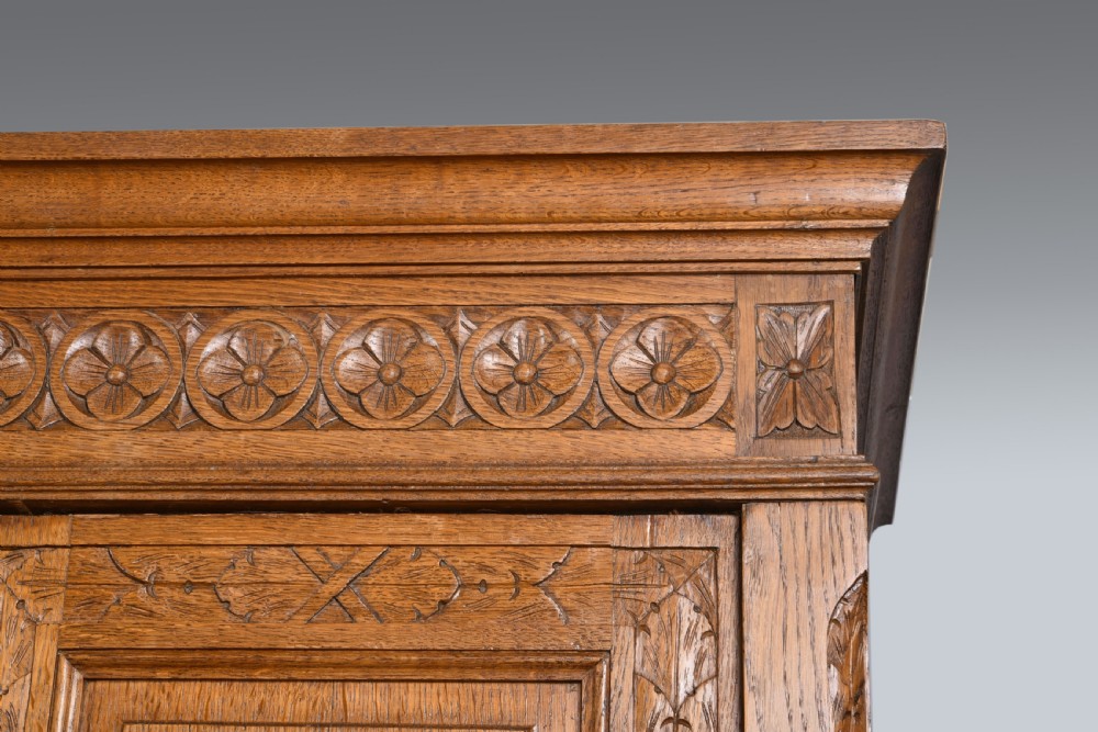 carved oak flat pack triple wardrobe  View VIII