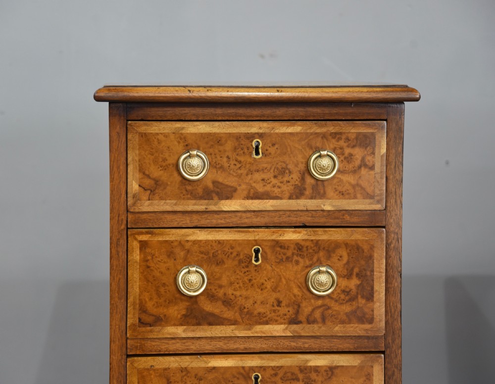 pair of Victorian walnut bedside chests of drawers  View VII