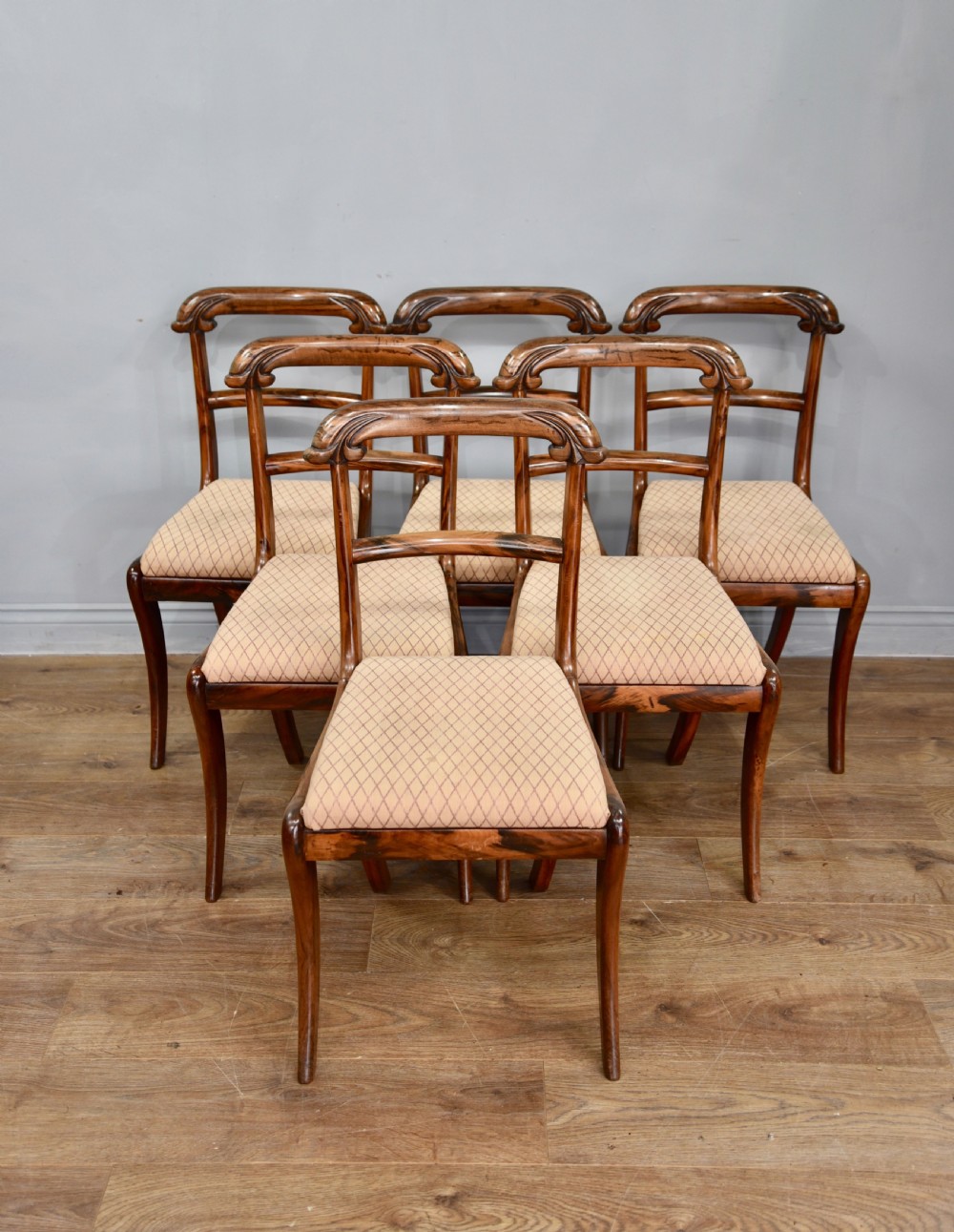 set of six Regency rosewood chairs 