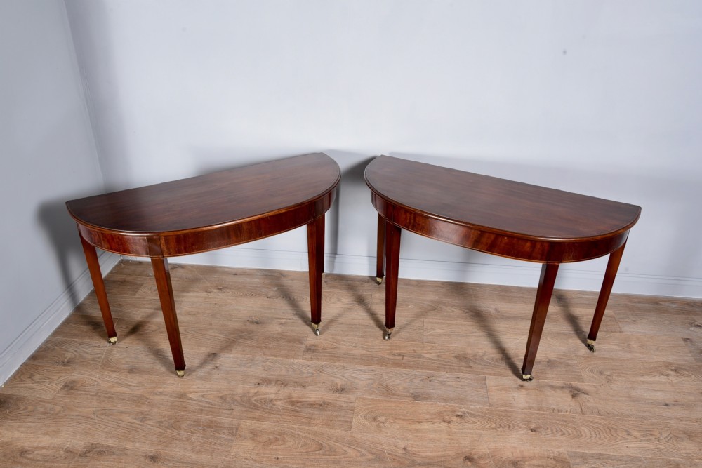 pair of Georgian mahogany console tables  View II