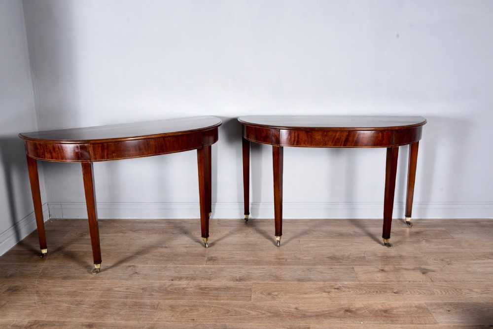 pair of Georgian mahogany console tables  View IV