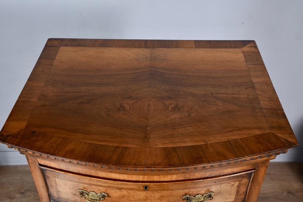 Walnut bow front chest on chest  View VI