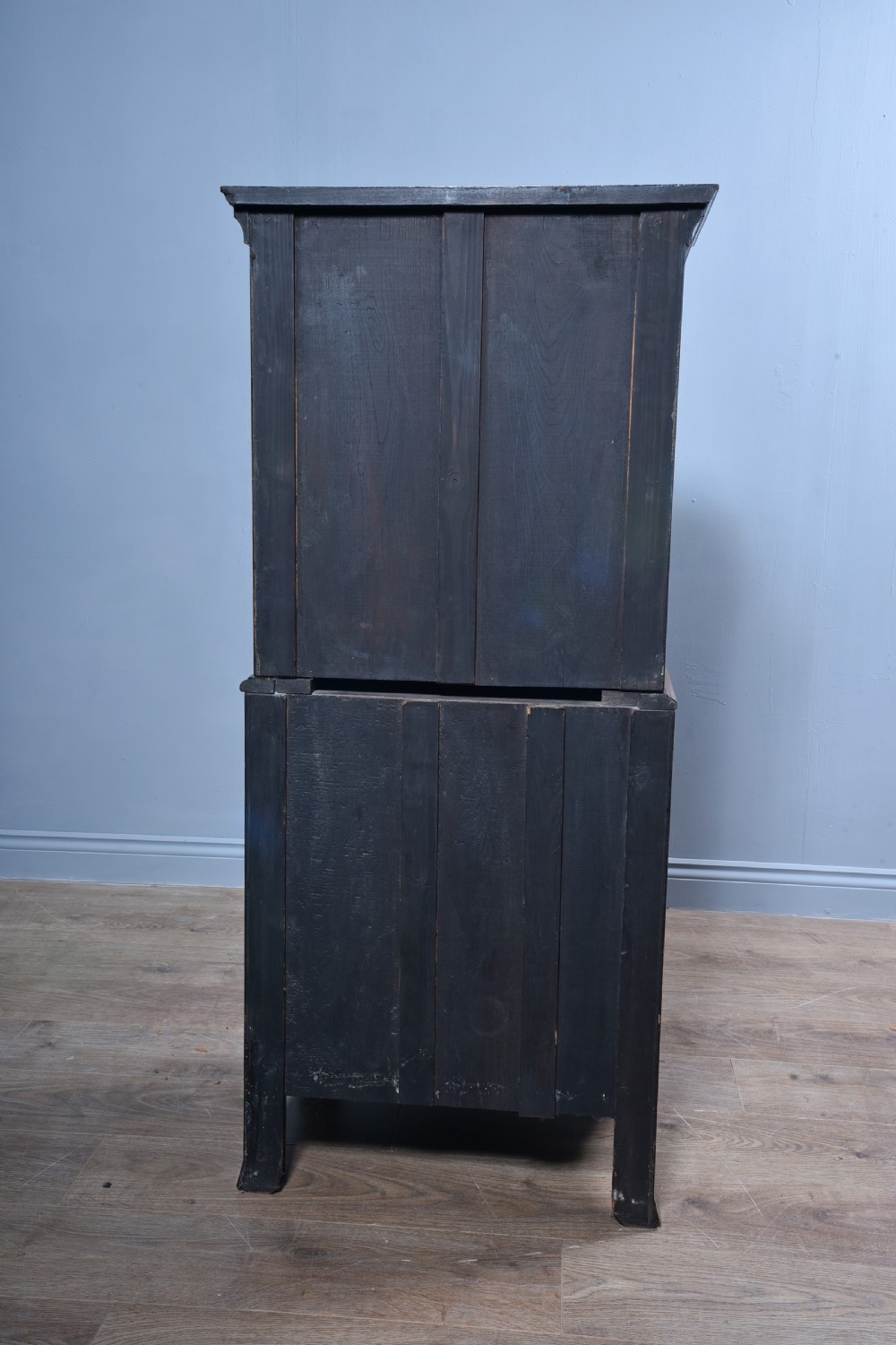Walnut bow front chest on chest  View VII