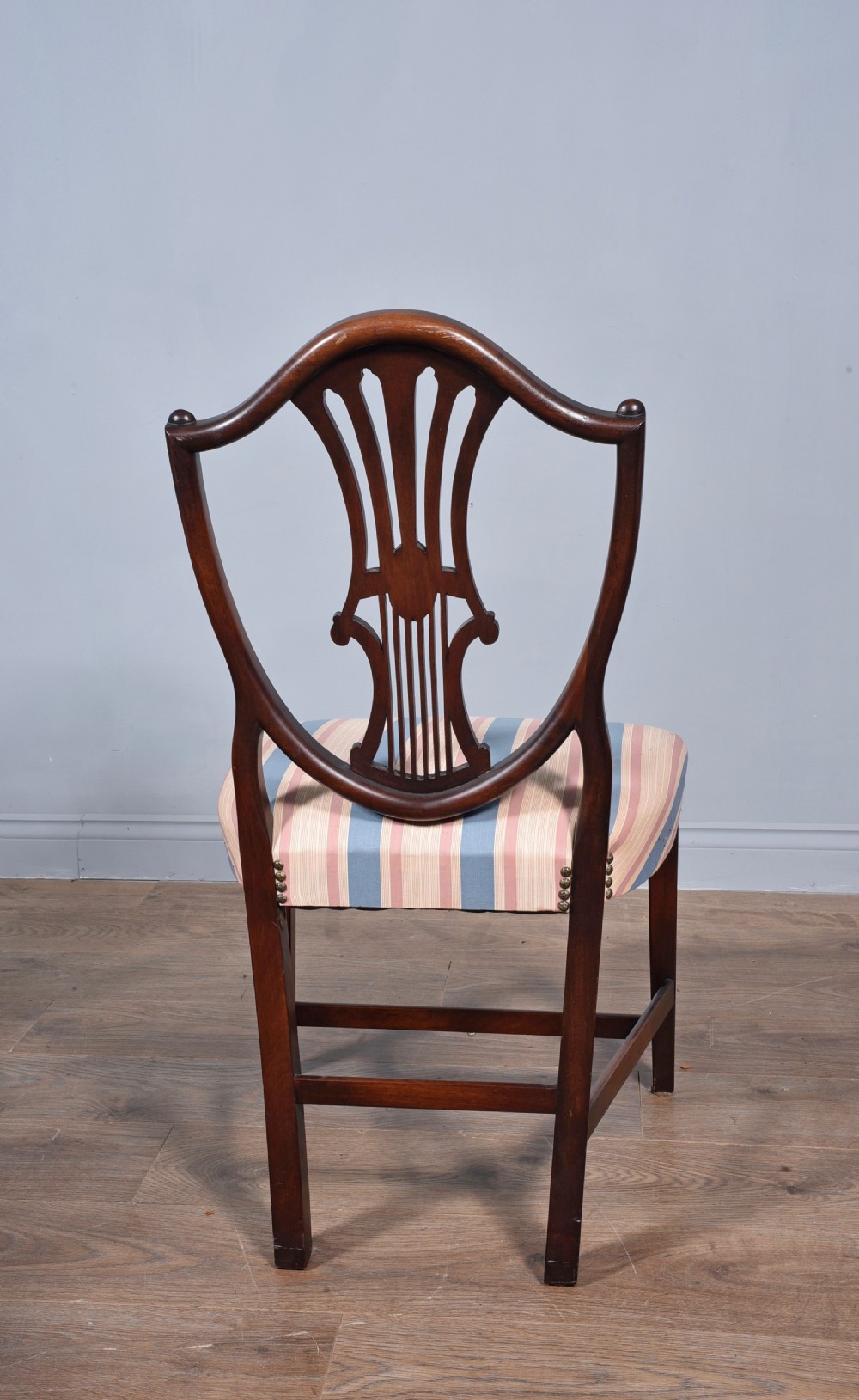 Set of eight Sheraton revival mahogany dining chairs  View VII