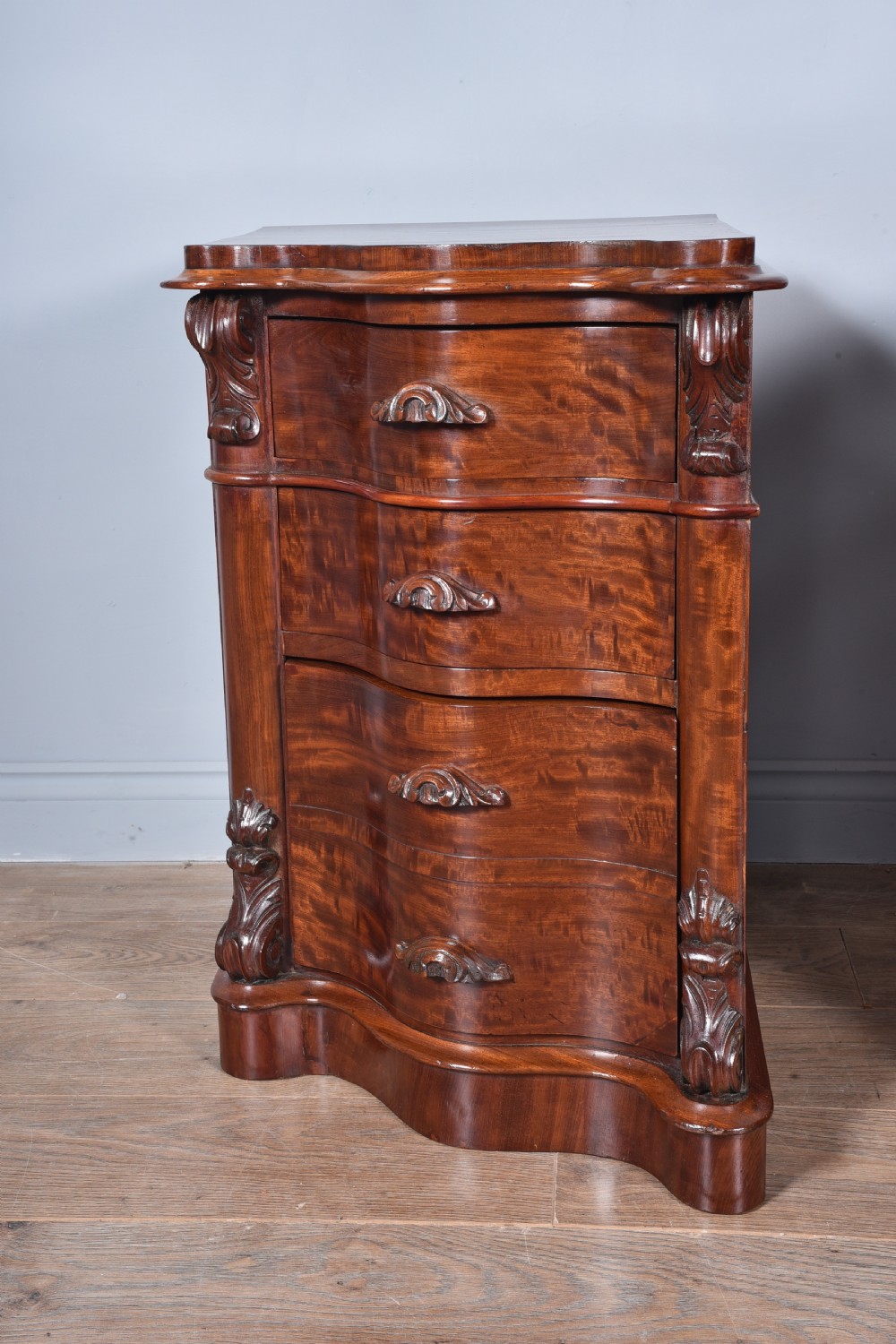 Pair of Victorian mahogany bedside chests of drawers  View IV