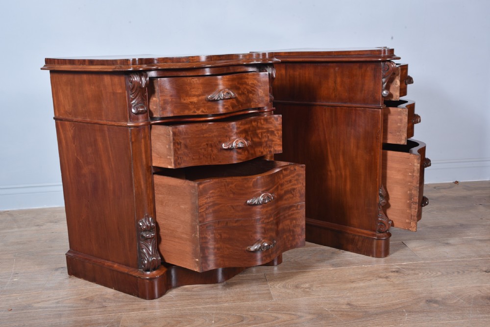 Pair of Victorian mahogany bedside chests of drawers  View V