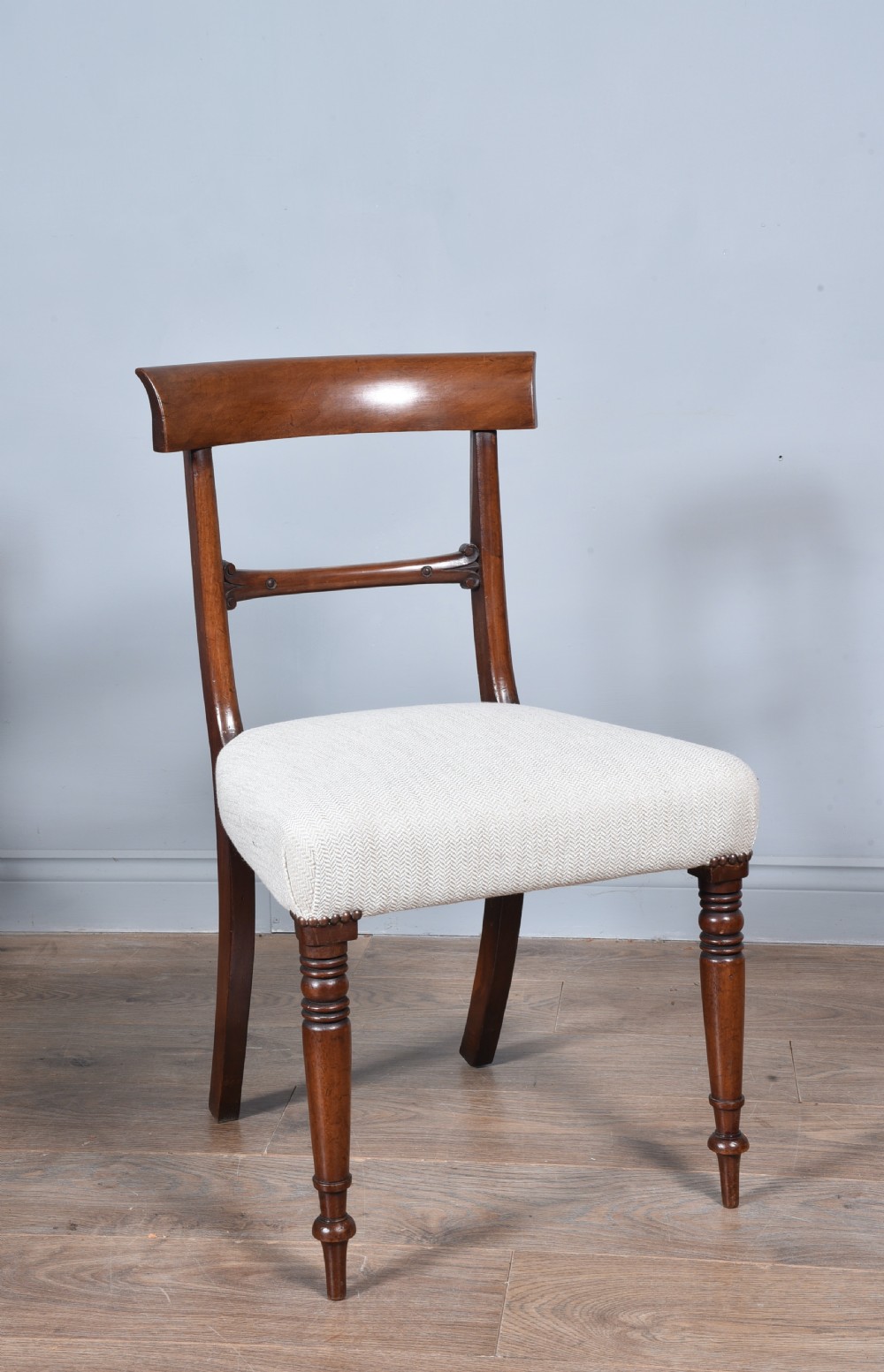 Set of eight Regency mahogany dining chairs  View III