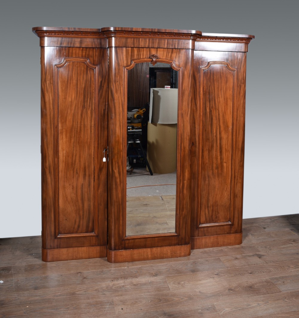 Victorian breakfront triple wardrobe  View II