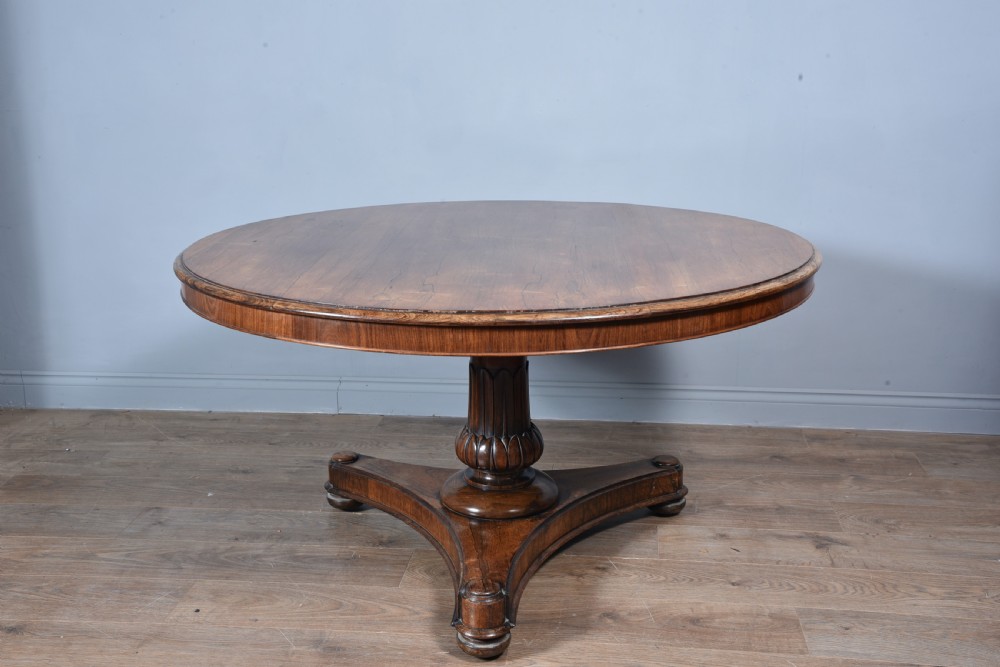 Large Regency rosewood dining table  View II