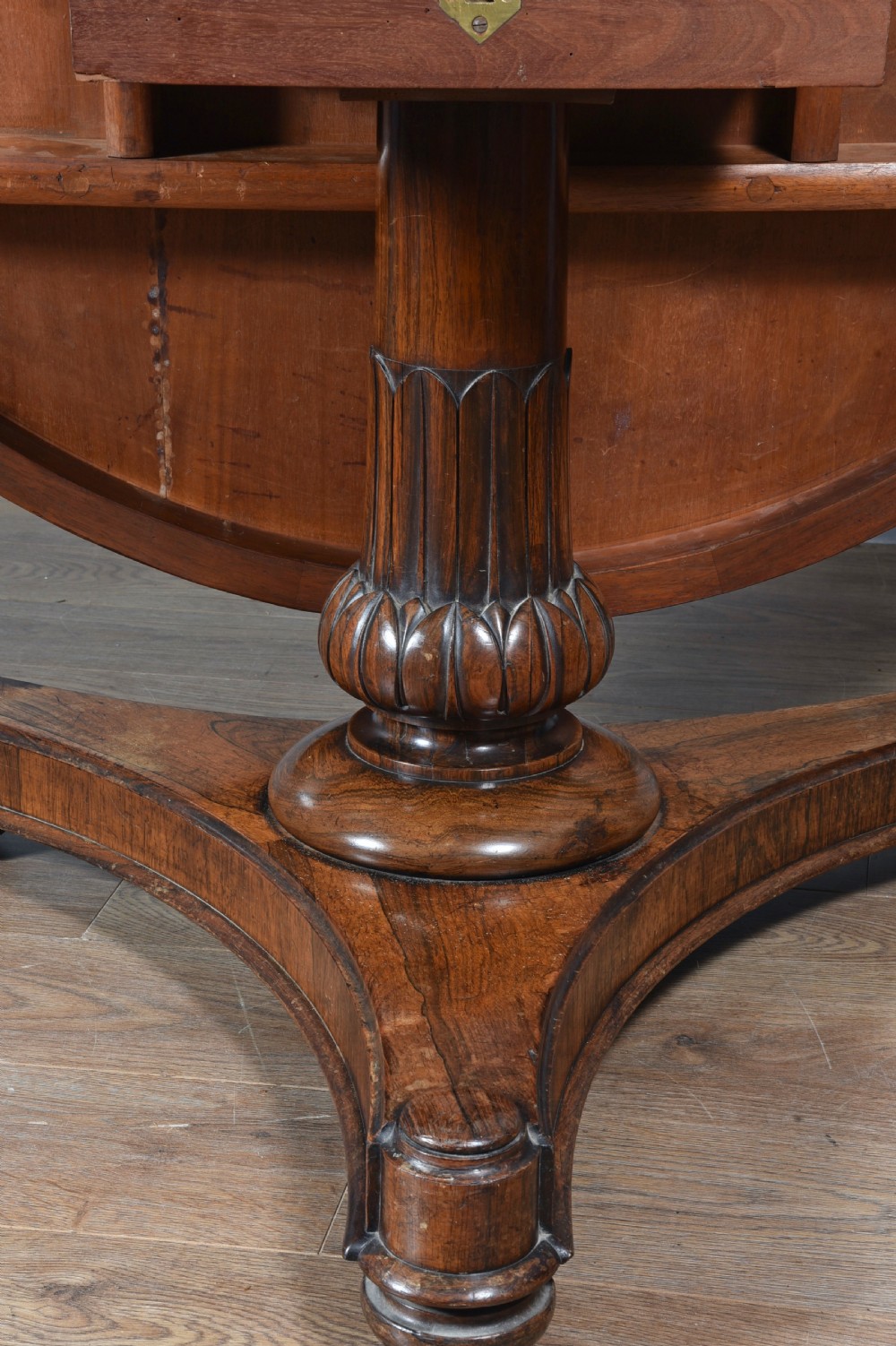 Large Regency rosewood dining table  View IV