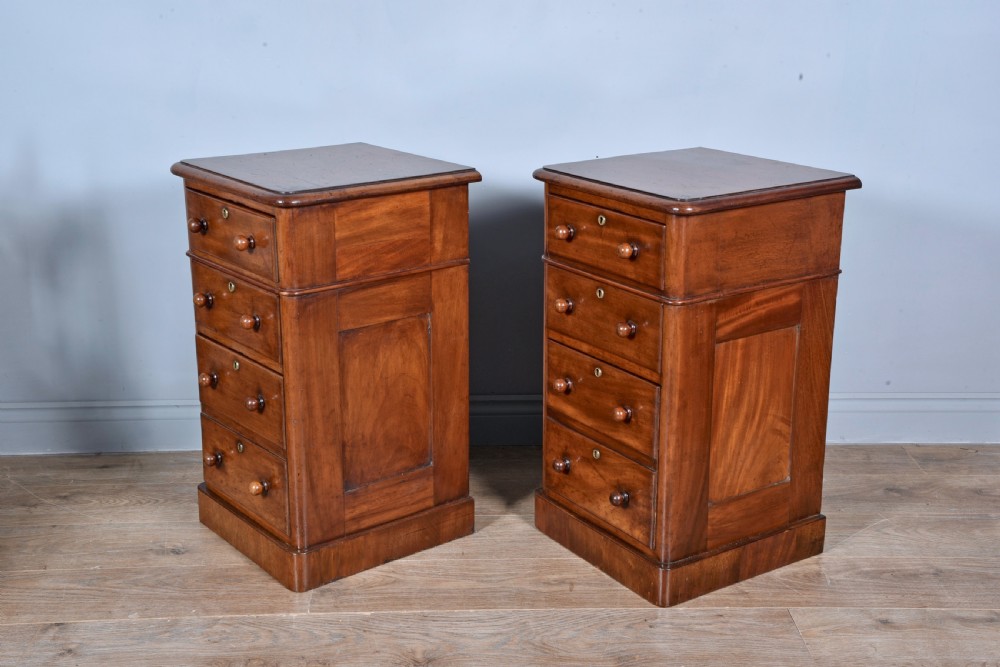 pair of Victorian bedside chests by Richardson & sons Hull  View III