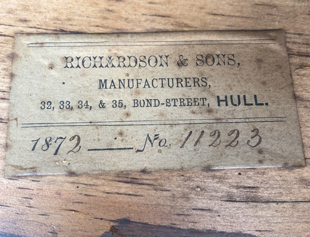 pair of Victorian bedside chests by Richardson & sons Hull  View VI
