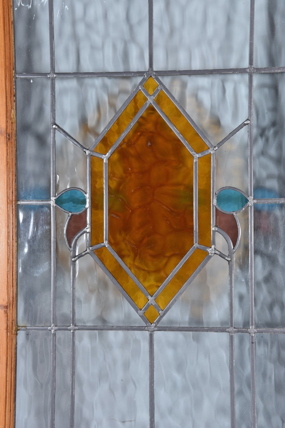 Antique pair of leaded light doors  View II