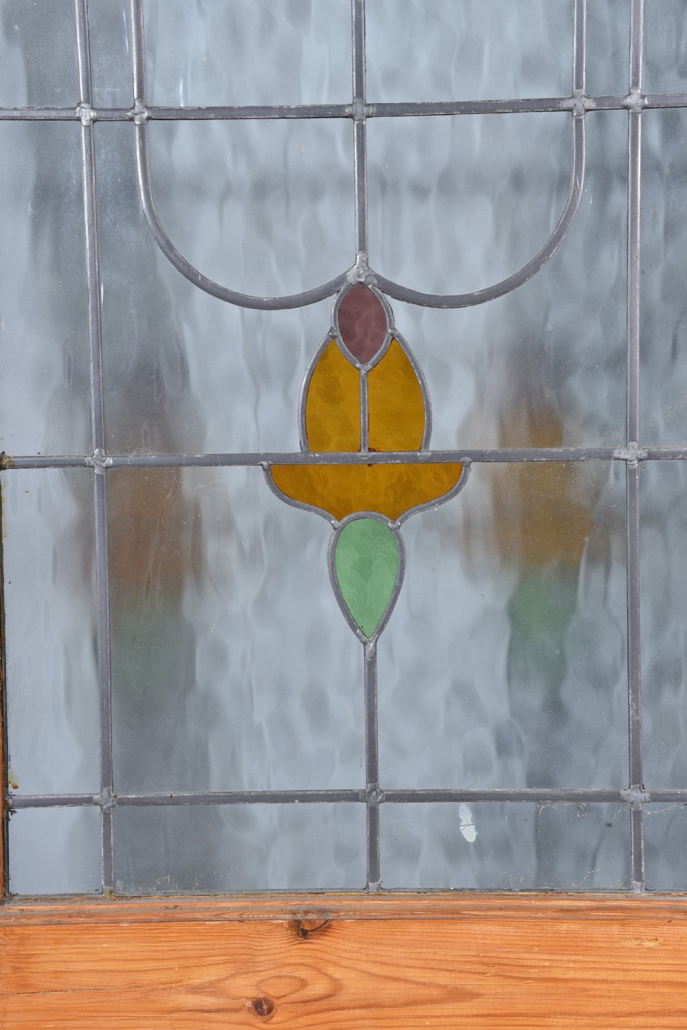 Antique pair of leaded light doors  View III