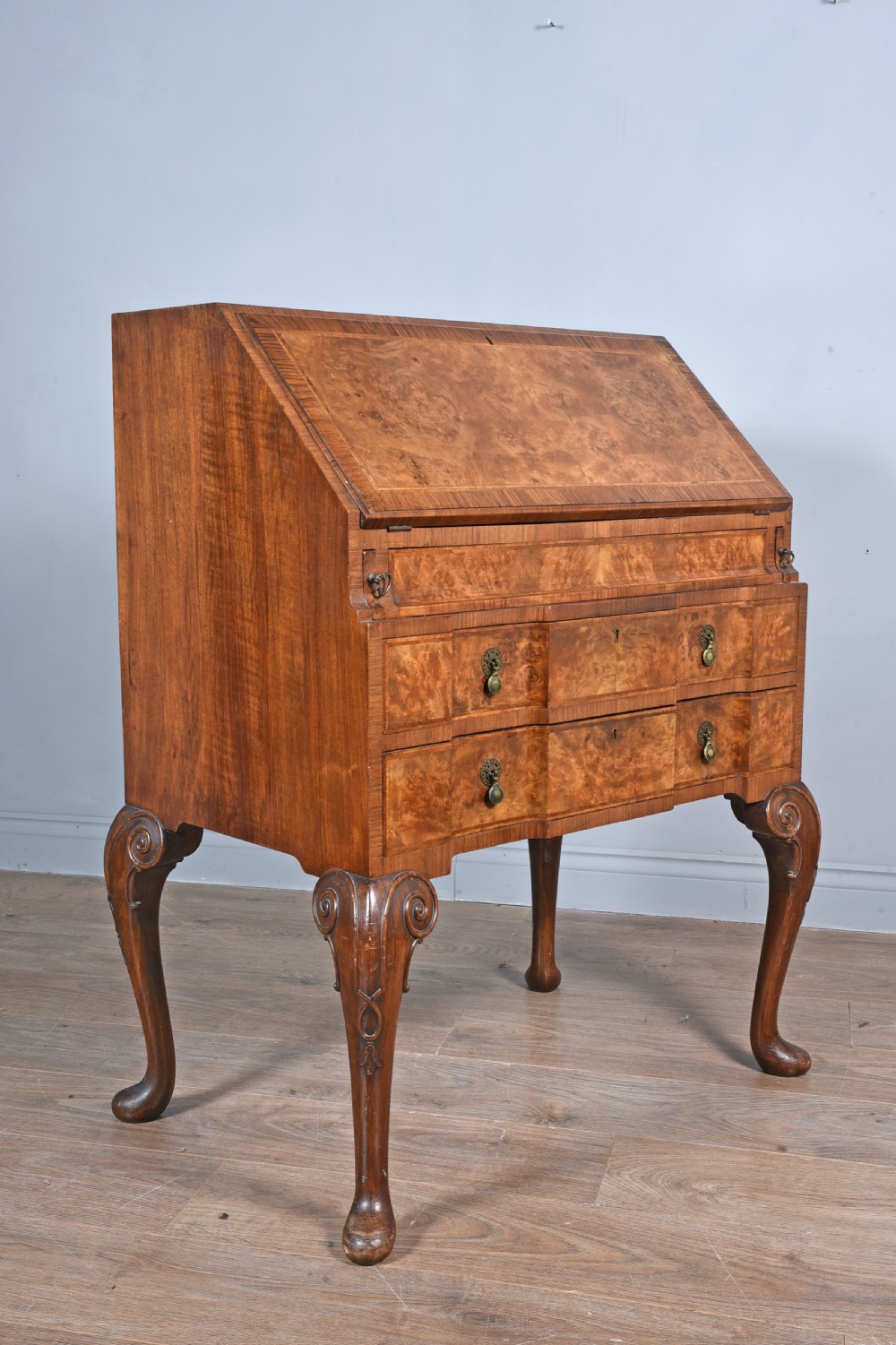 Antique Walnut Queen Anne style  bureau  View II