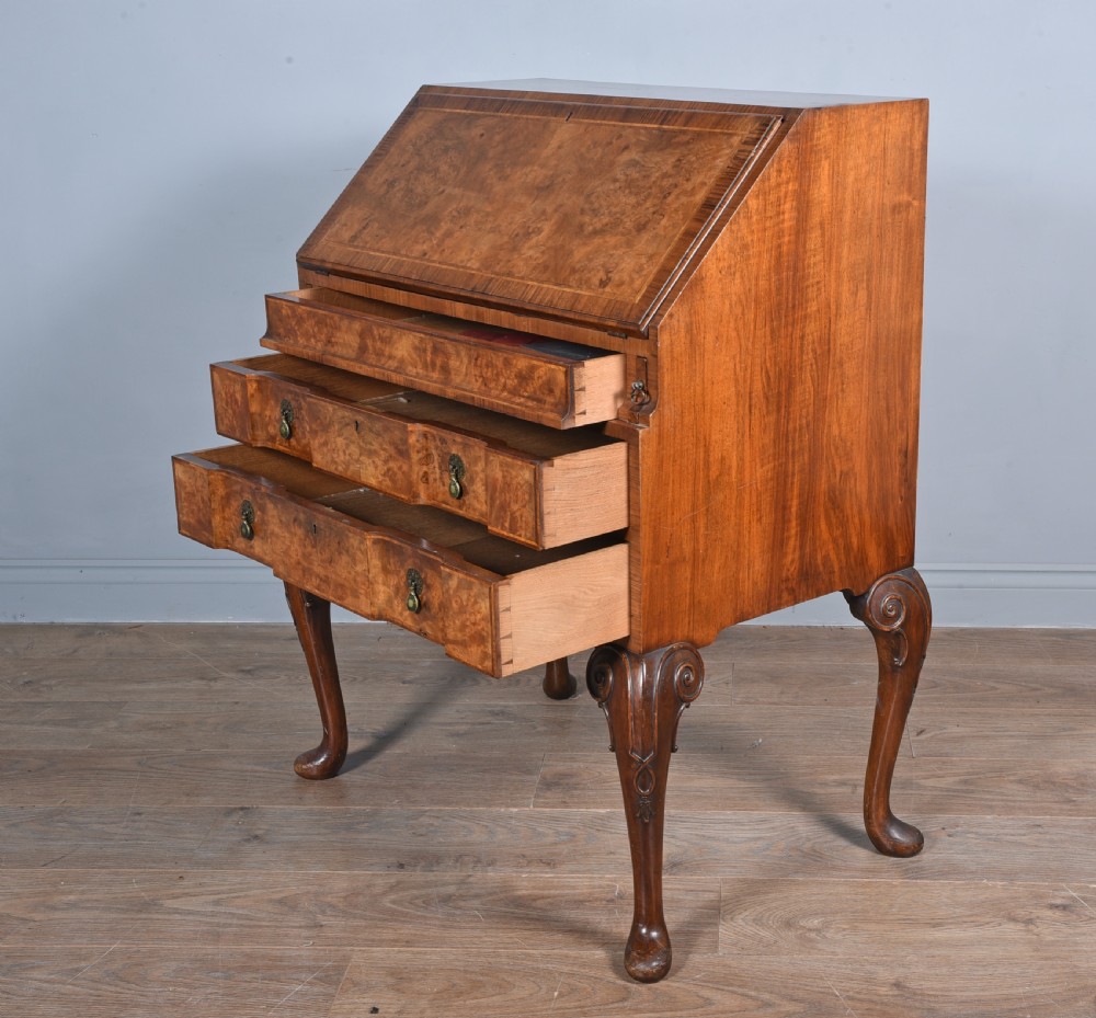 Antique Walnut Queen Anne style  bureau  View V