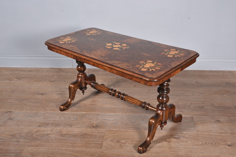 Antique Victorian walnut coffee table 