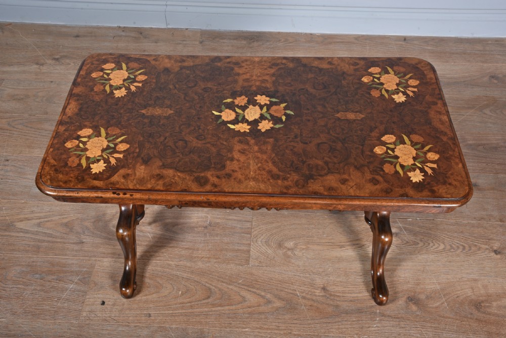Antique Victorian walnut coffee table  View III