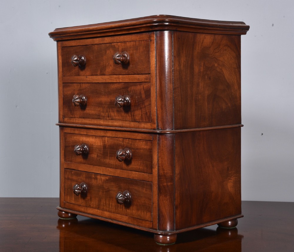 Antique small apprentice or sample mahogany chest of drawers  View III