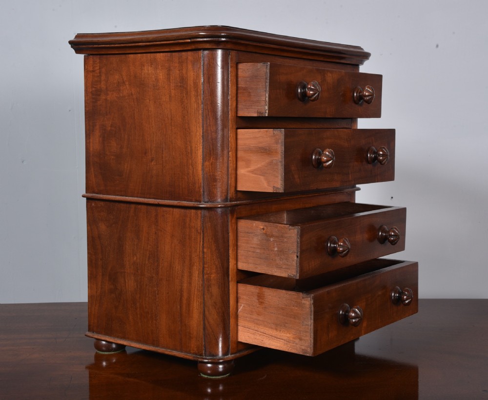 Antique small apprentice or sample mahogany chest of drawers  View IV