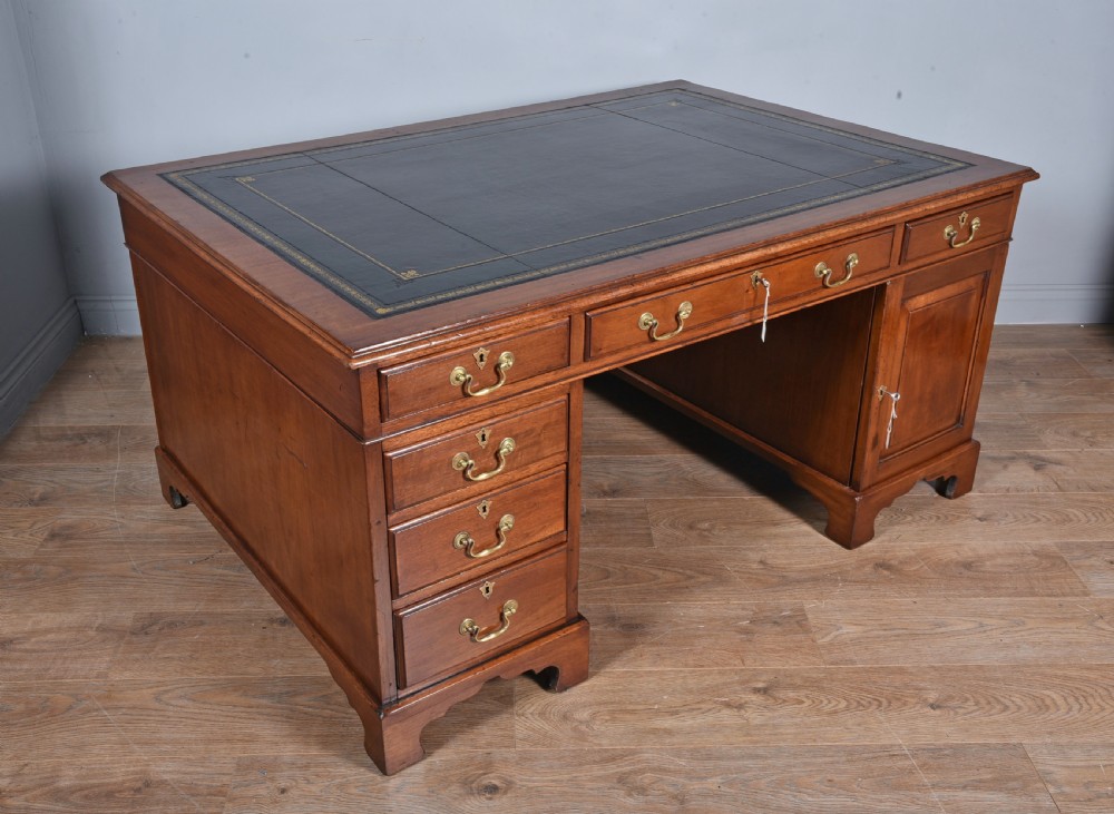 Antique 19th century mahogany partners desk  View II