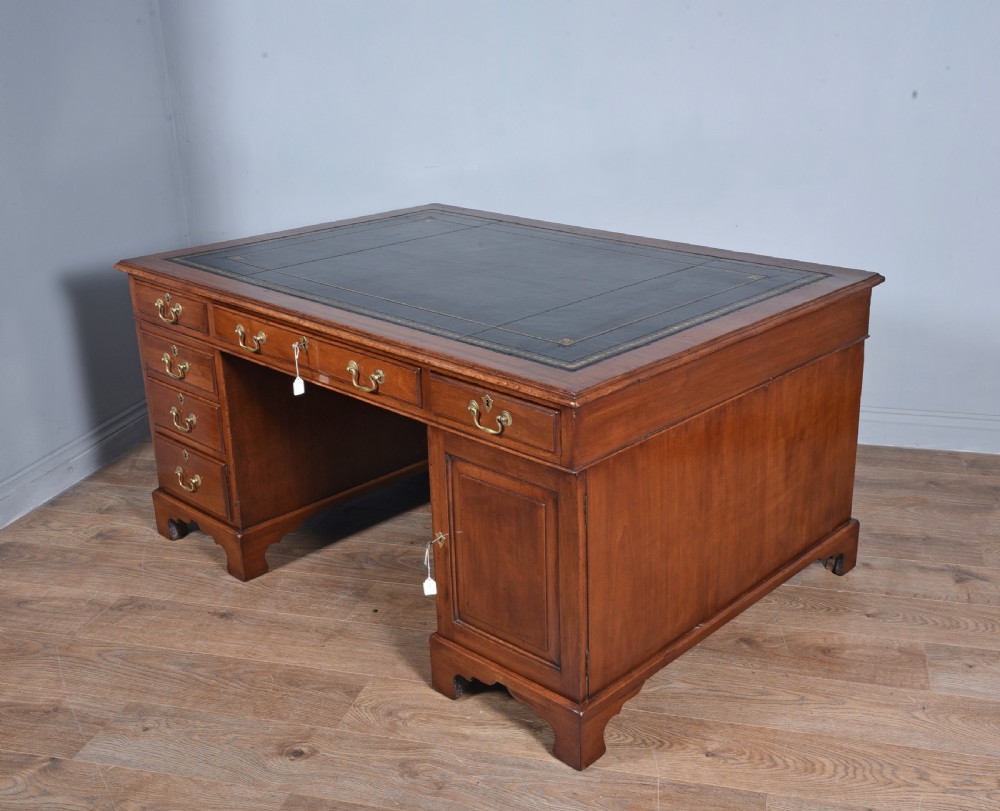 Antique 19th century mahogany partners desk  View III