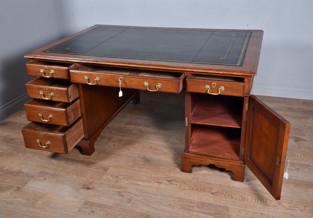 Antique 19th century mahogany partners desk  View IV