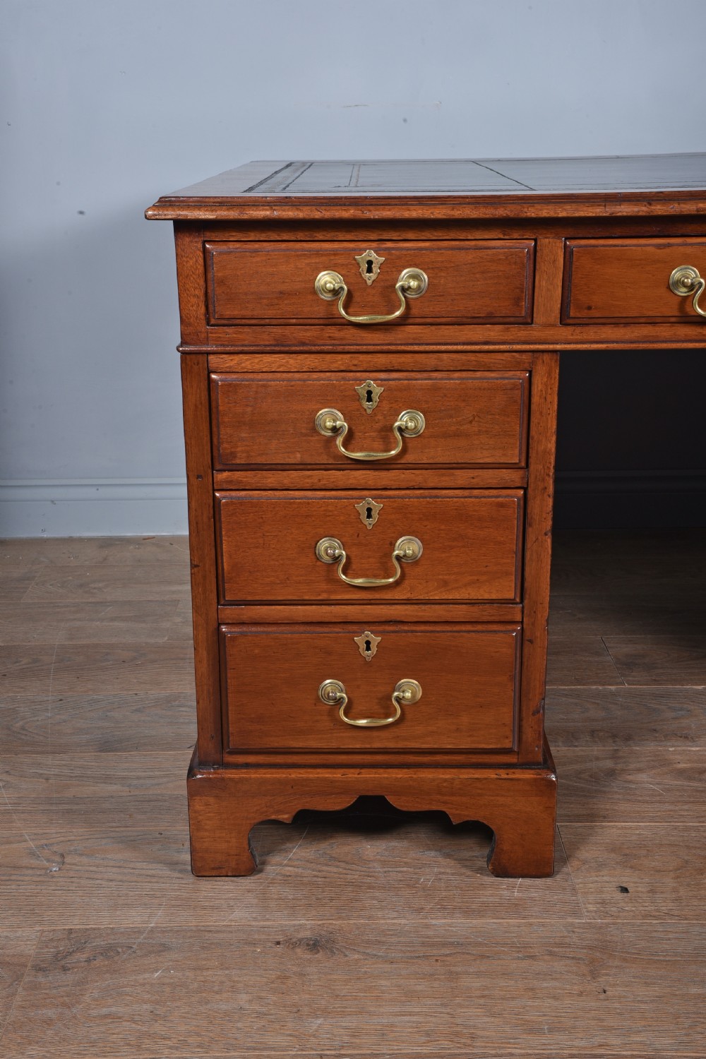 Antique 19th century mahogany partners desk  View V