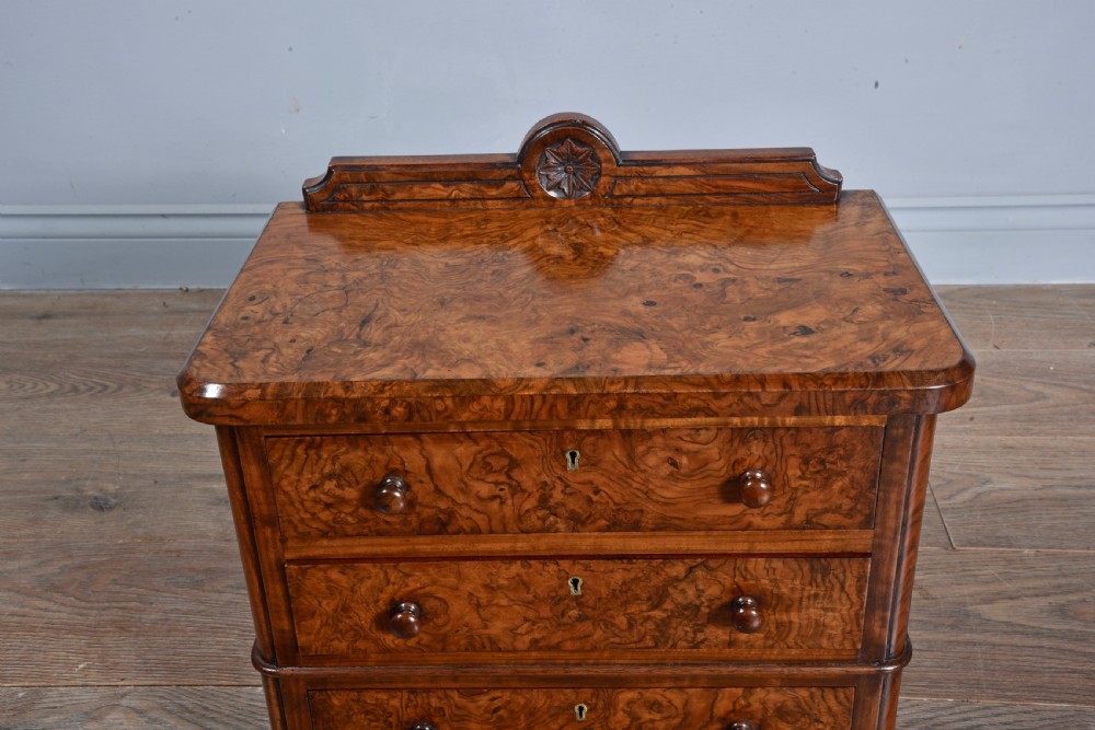 Antique Small apprentice cabinet makers walnut chest of drawers  View IV