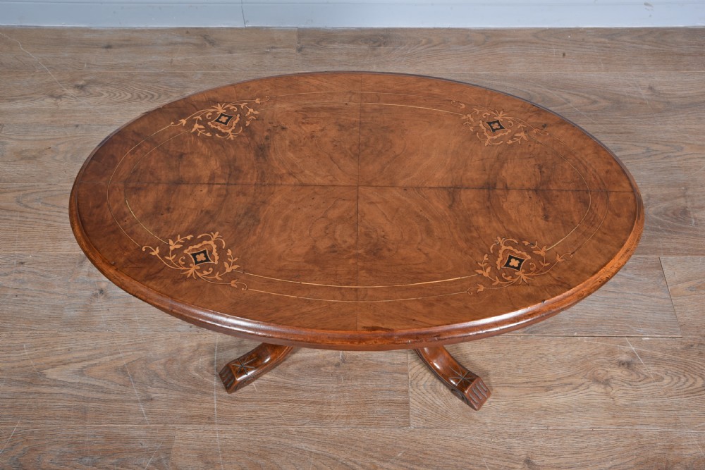 Victorian walnut coffee table  View II