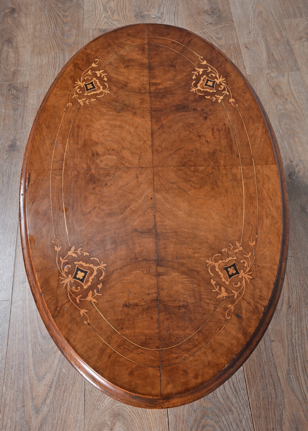 Victorian walnut coffee table  View III