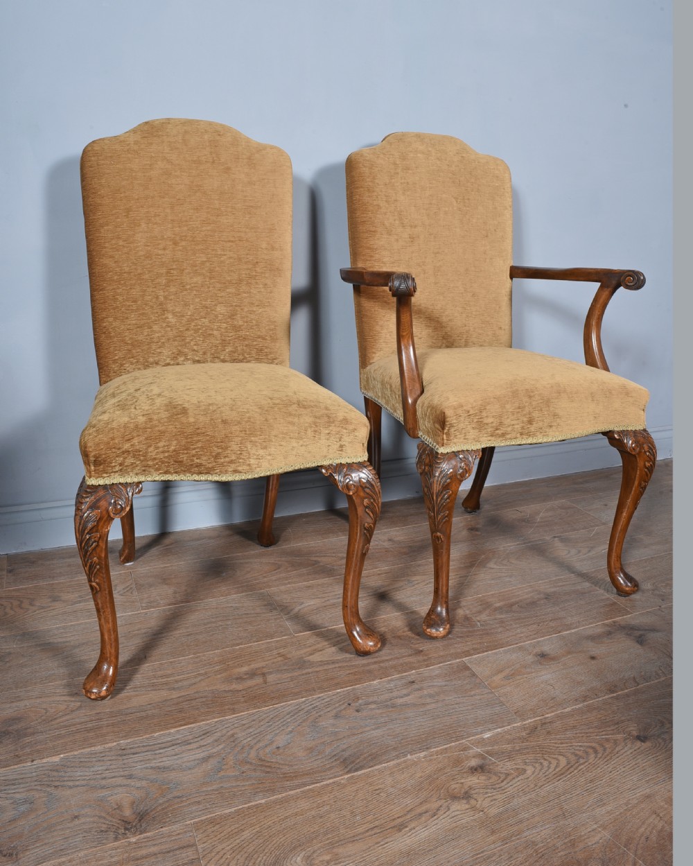 walnut Queen Anne dining suite table chairs server and sideboard  View VI