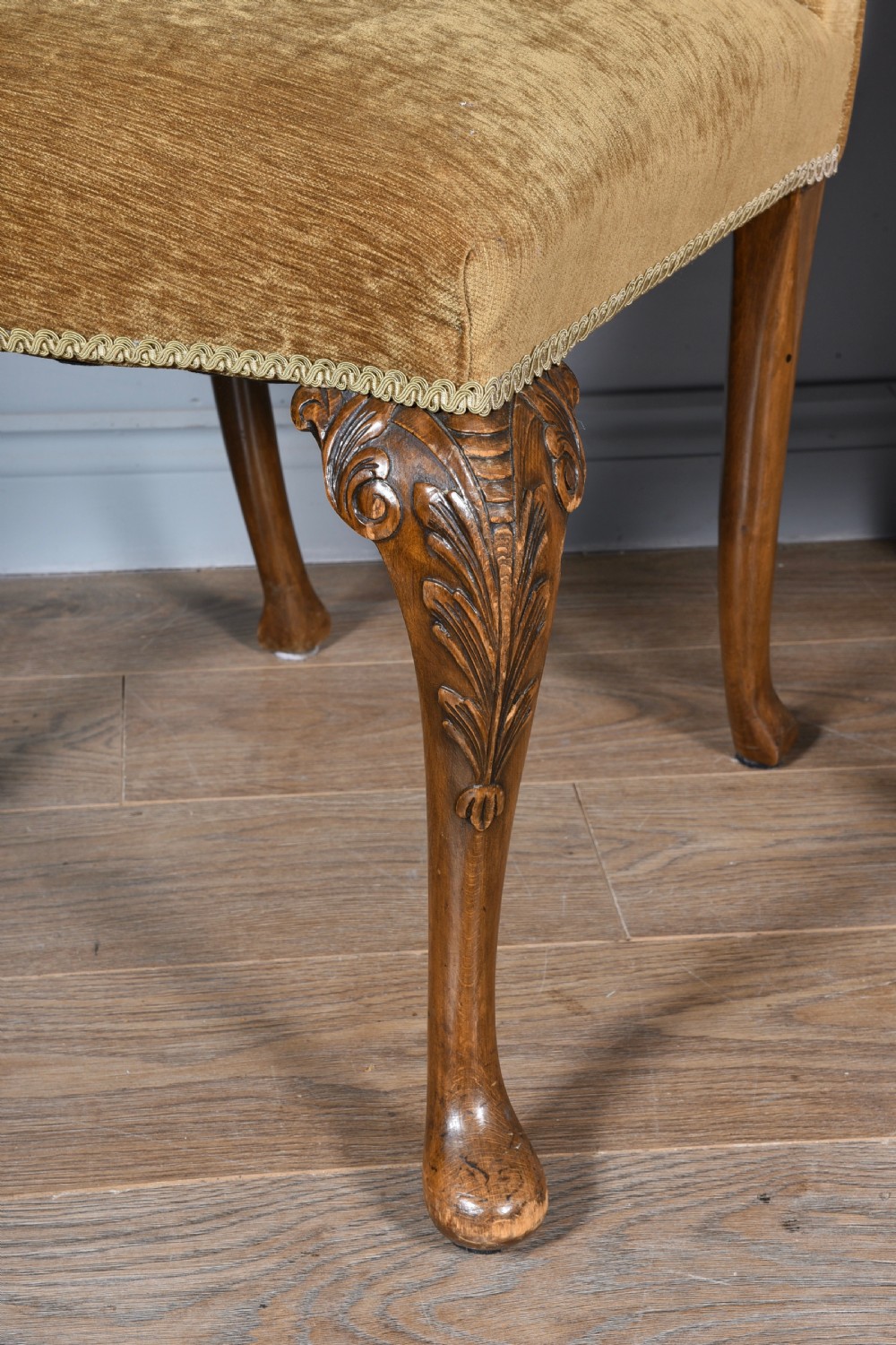 walnut Queen Anne dining suite table chairs server and sideboard  View IX