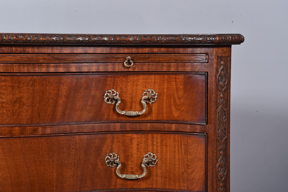 Chippendale style serpentine chest of drawers  View III