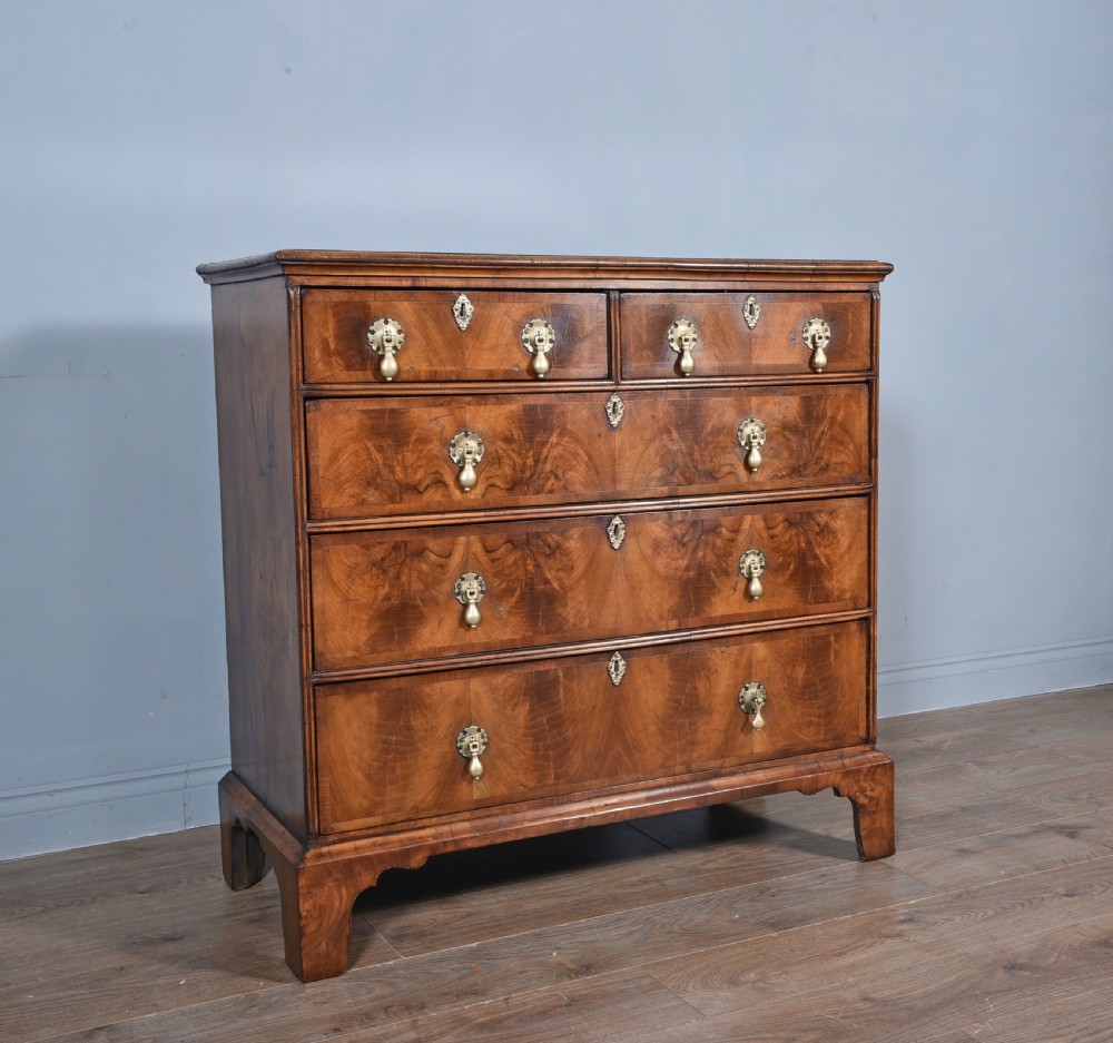 Antique walnut chest of drawers 