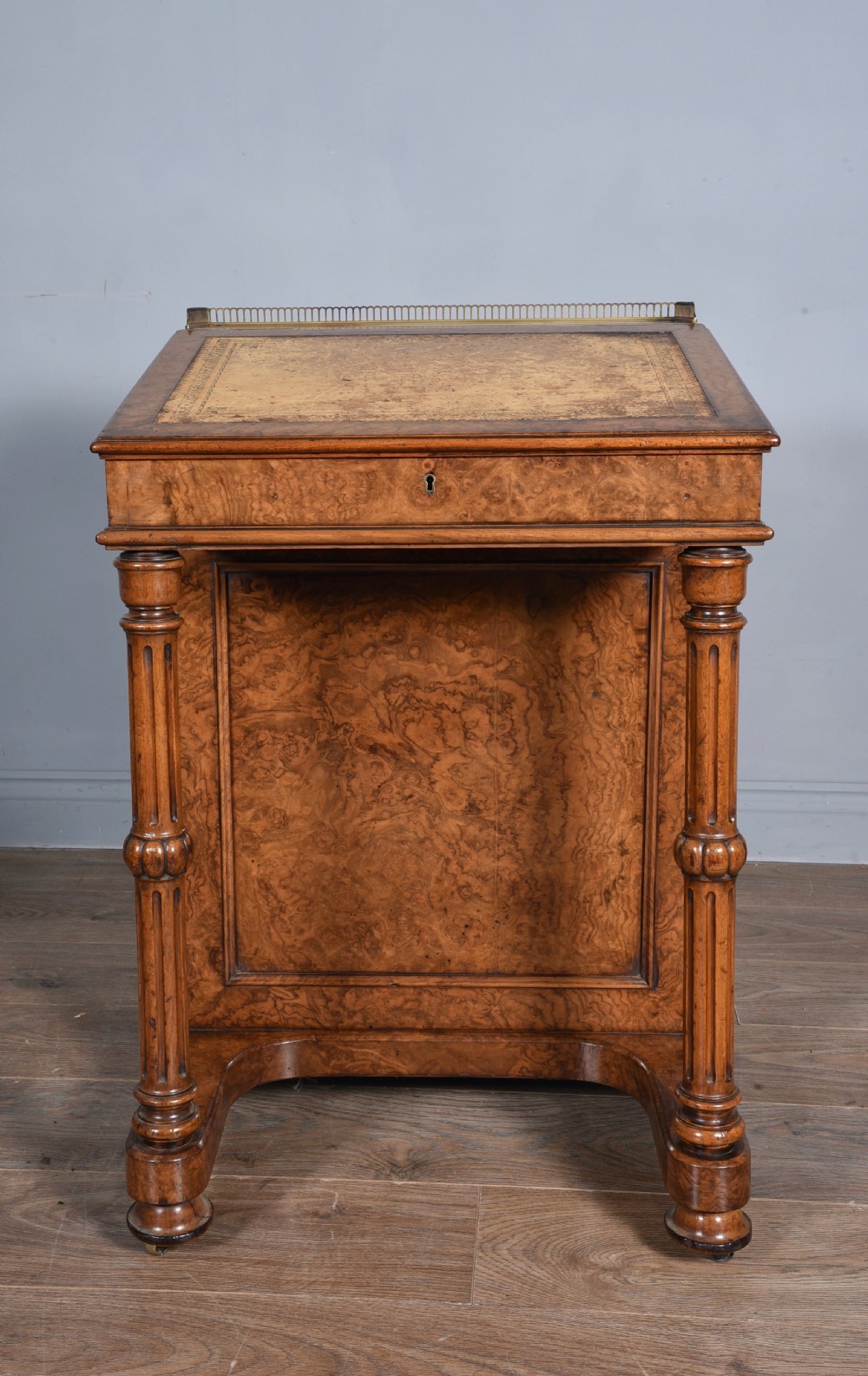Antique walnut davenport  View III