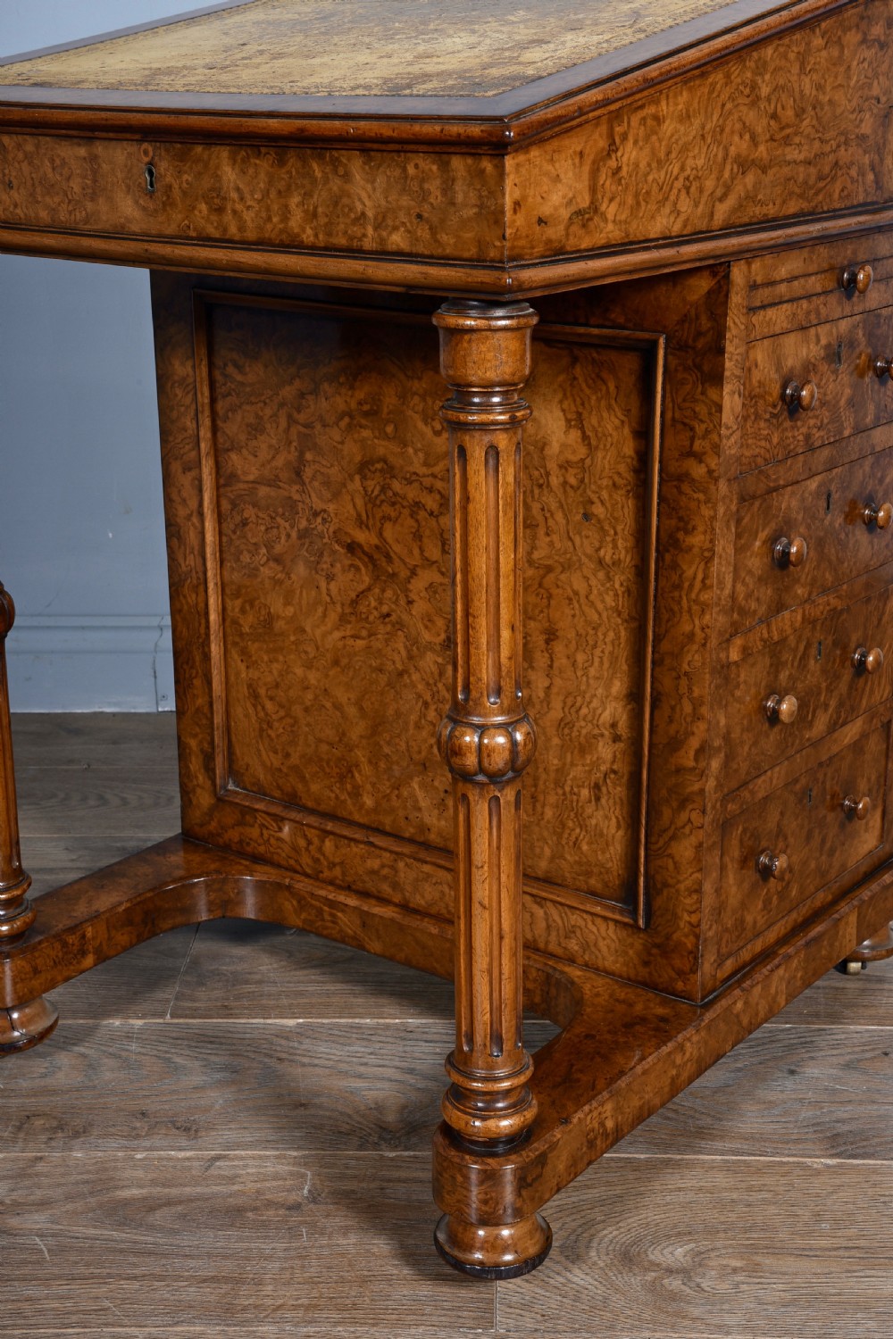 Antique walnut davenport  View IV