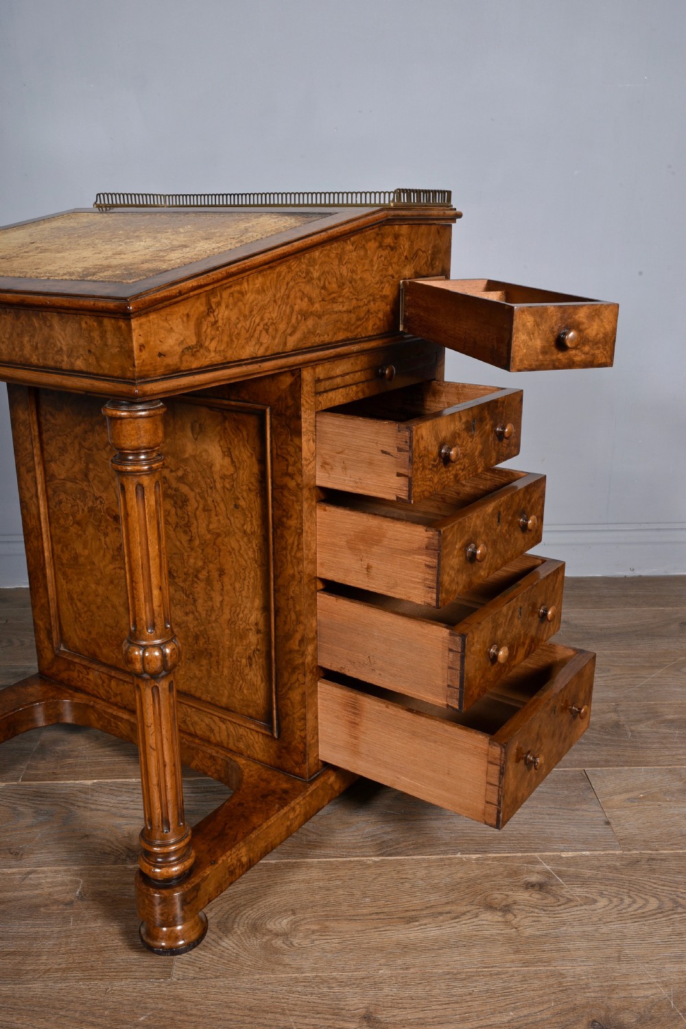 Antique walnut davenport  View VI