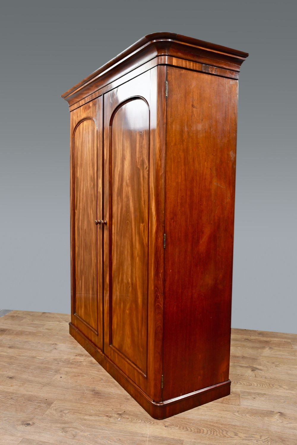 Antique Victorian mahogany double wardrobe  View III
