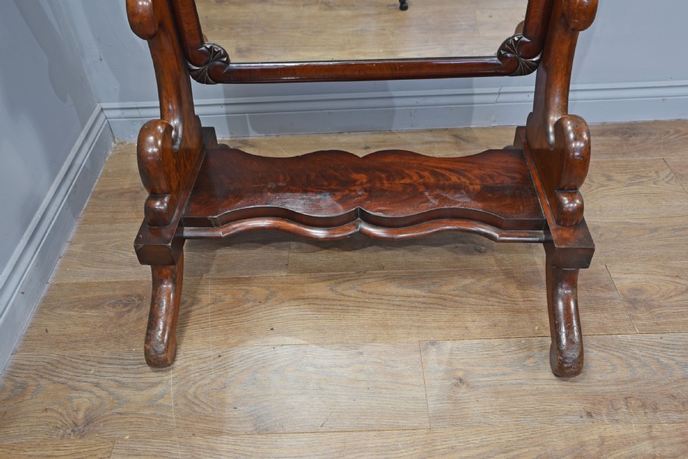 Antique mahogany dressing cheval mirror  View IV